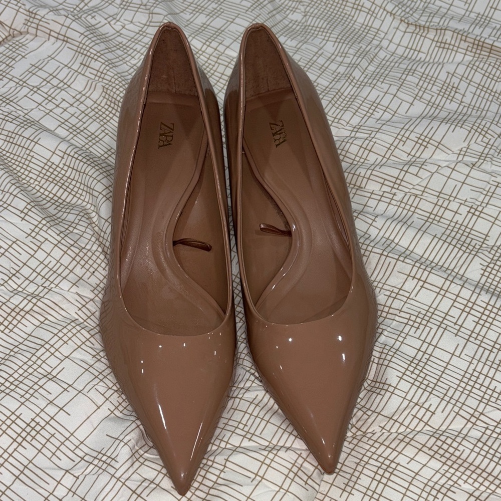 Zara Women's Brown Pointed Heels
